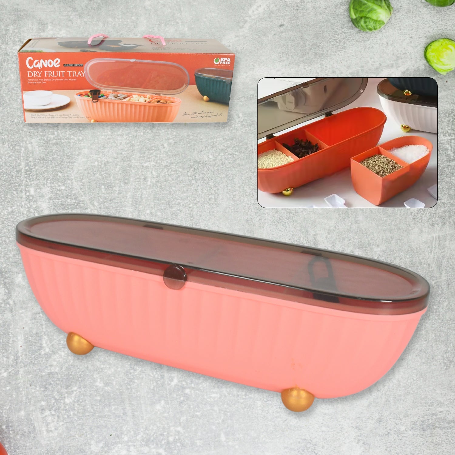 8255 Spice Bottle Spice Jar Durable Spice Seasoning Box, Jar Food Grade Spoon Seasoning Case for Kitchen / Dry fruit Tray (1 Pc)