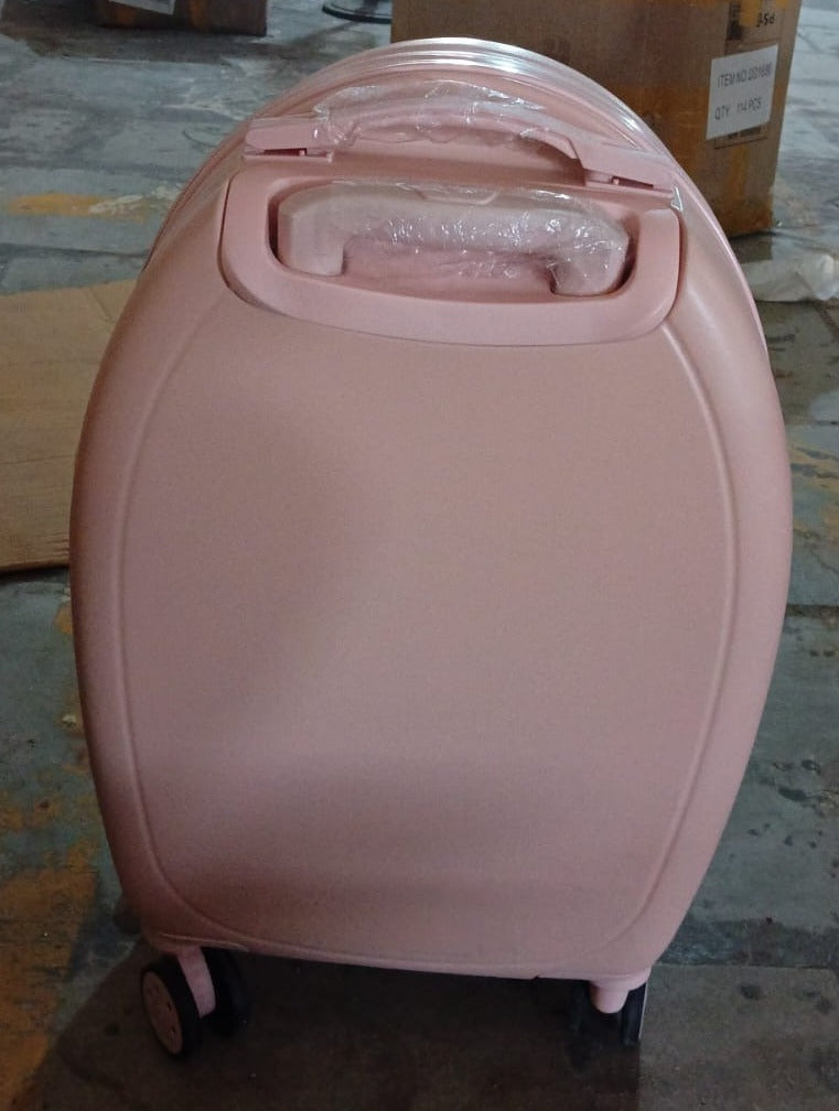 17849 Suitcase For Kids, Girls Green Small Cabin Hard Cover Holiday Carry On Trolley with Extendable Handle, Children's Luggage, Trolley Rolling Luggage for Toddlers Men Woman (Mix Color)