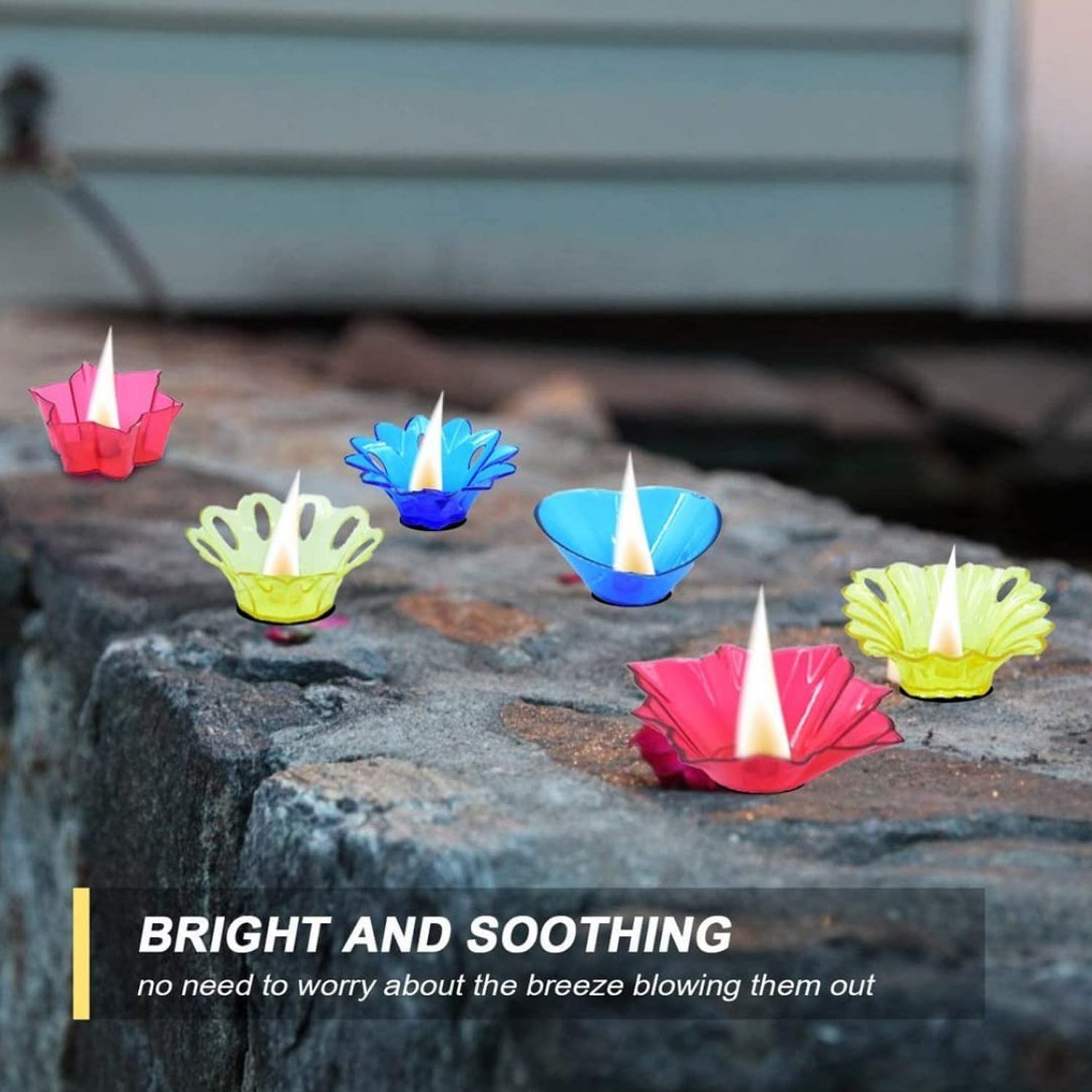 Colourful Reflection Diya Combo Plastic Candle Cup with Multi Shape (12 Pcs Set)