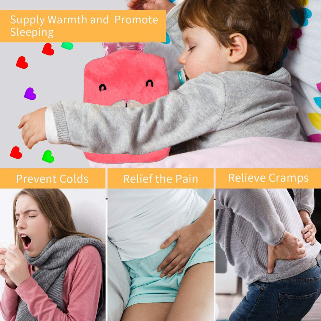 Pink Hot Water Bag with Cover – Relief for Neck, Shoulders & Cramps