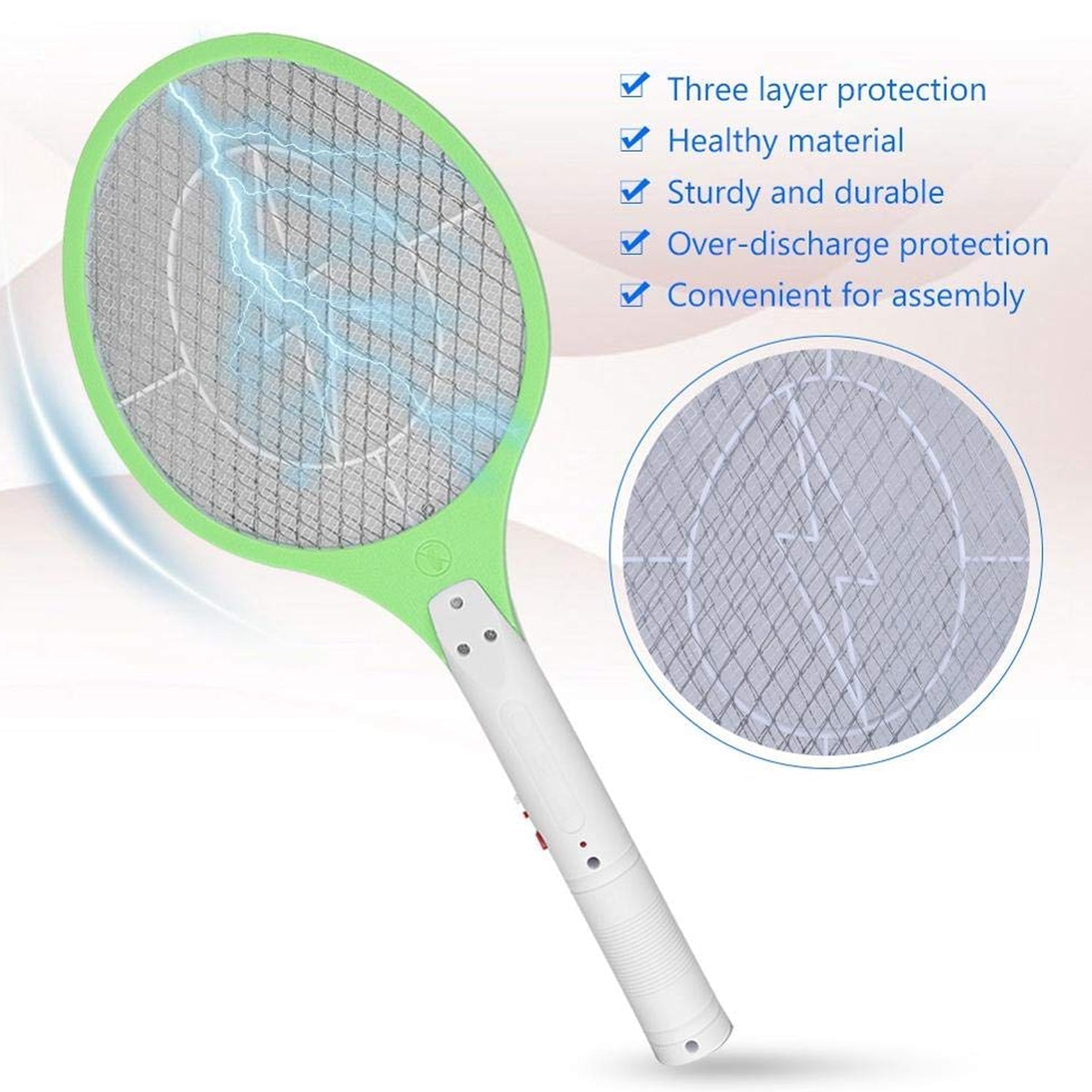 Rechargeable Mosquito Killer Racket – Electric Fly Swatter (1 Pc, Quality Assured)