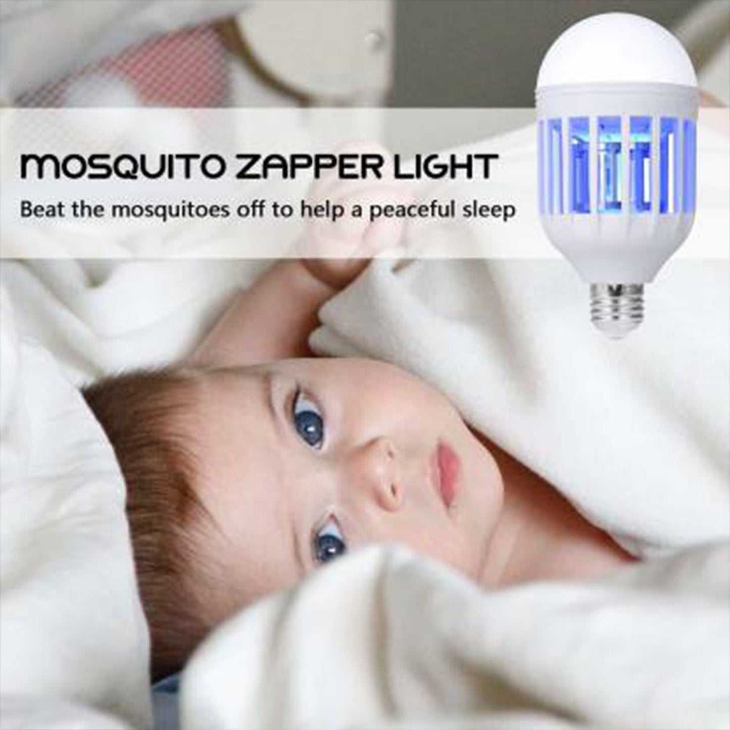 15W Mosquito Killer Lamp – E27 LED Zapper for Flying Insects & Moths