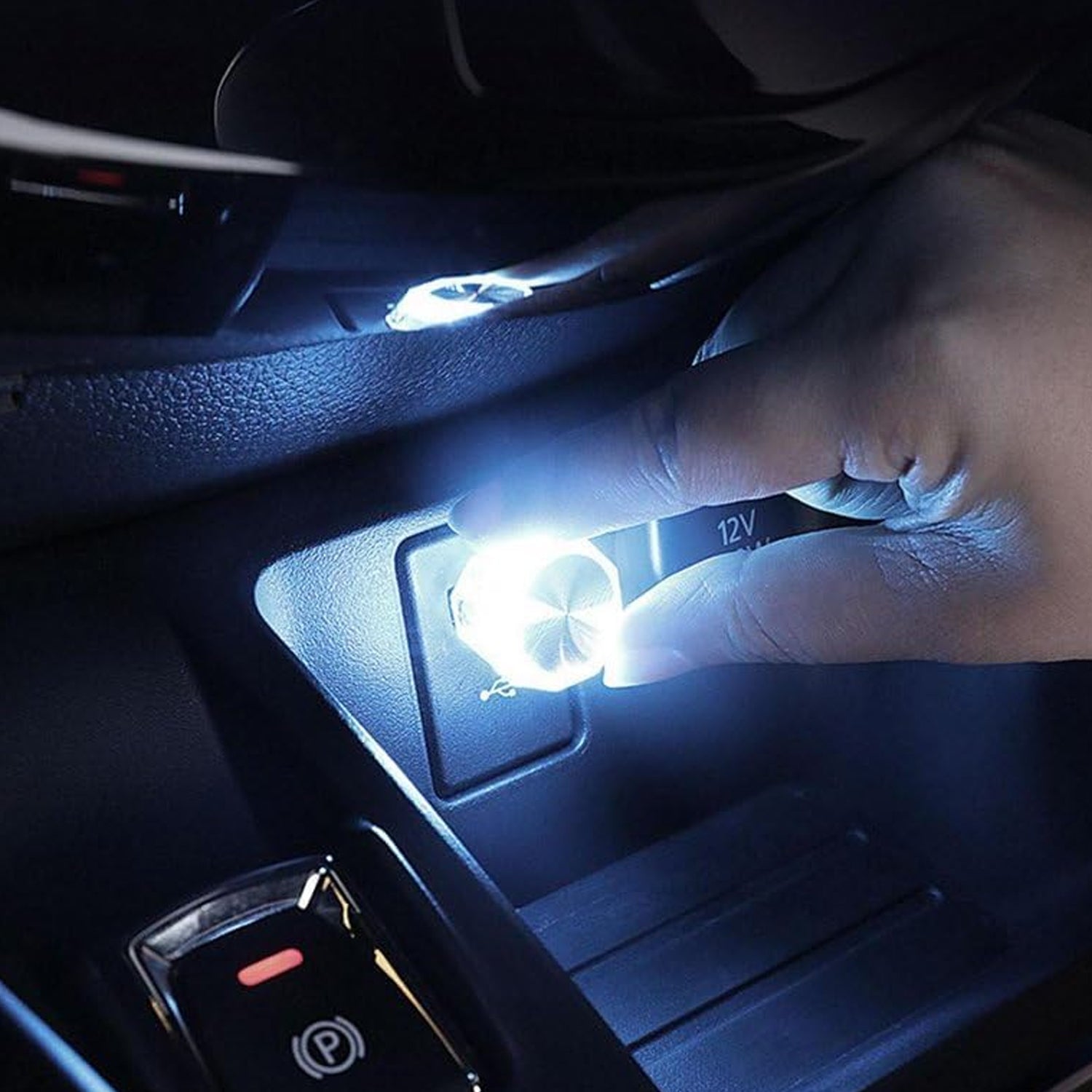 Colorful diamond-shaped LED light for car and home use.