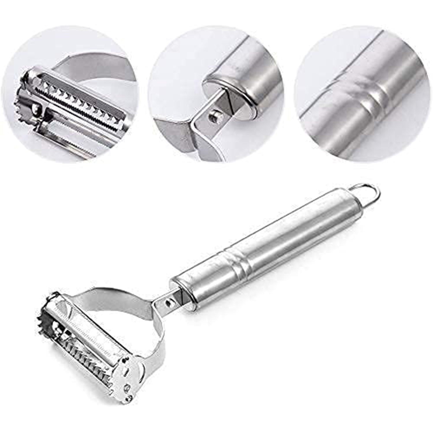 3 In 1 Stainless Steel Vegetable and Fruit Peeler Set (3 Pcs Set)