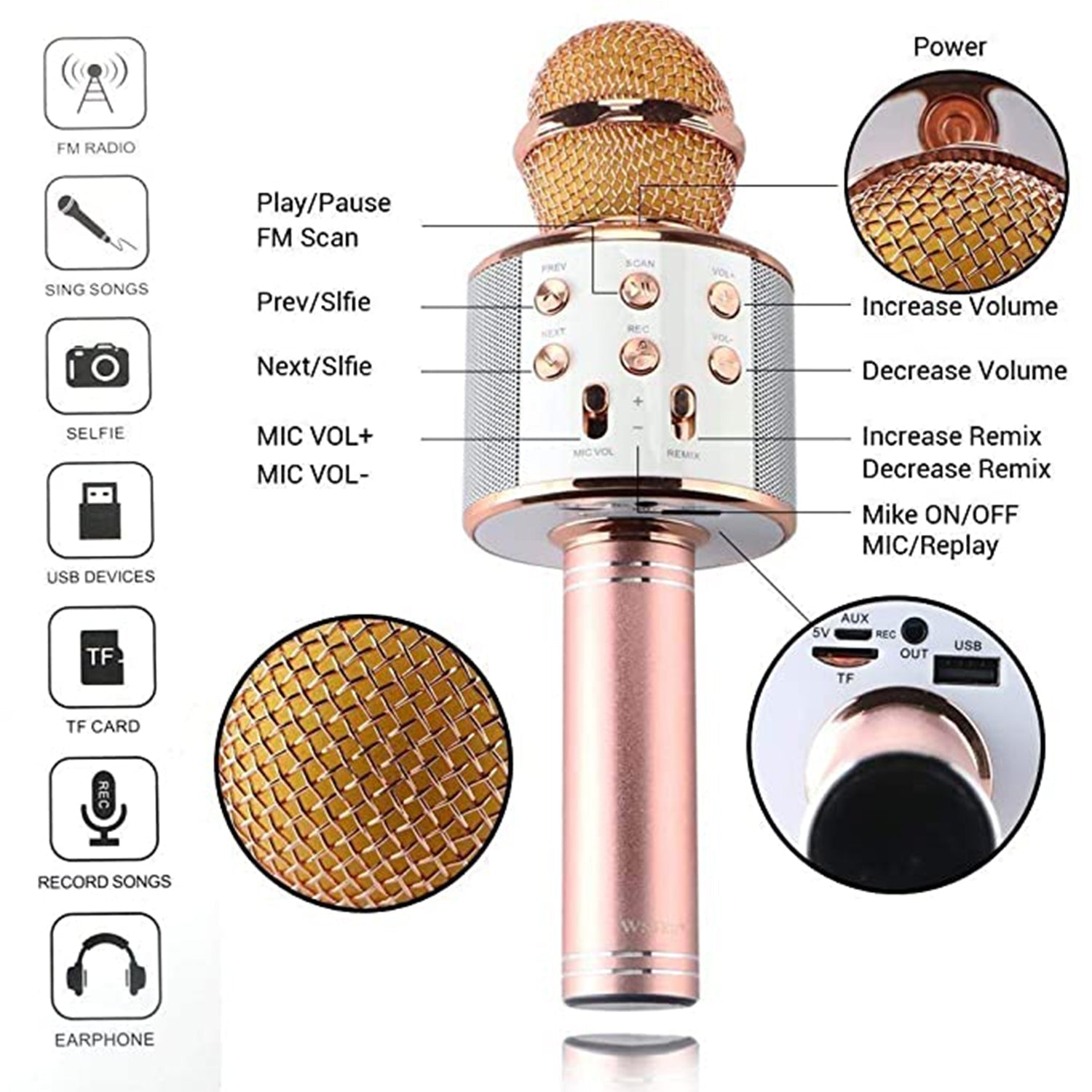 Handheld Bluetooth speaker microphone