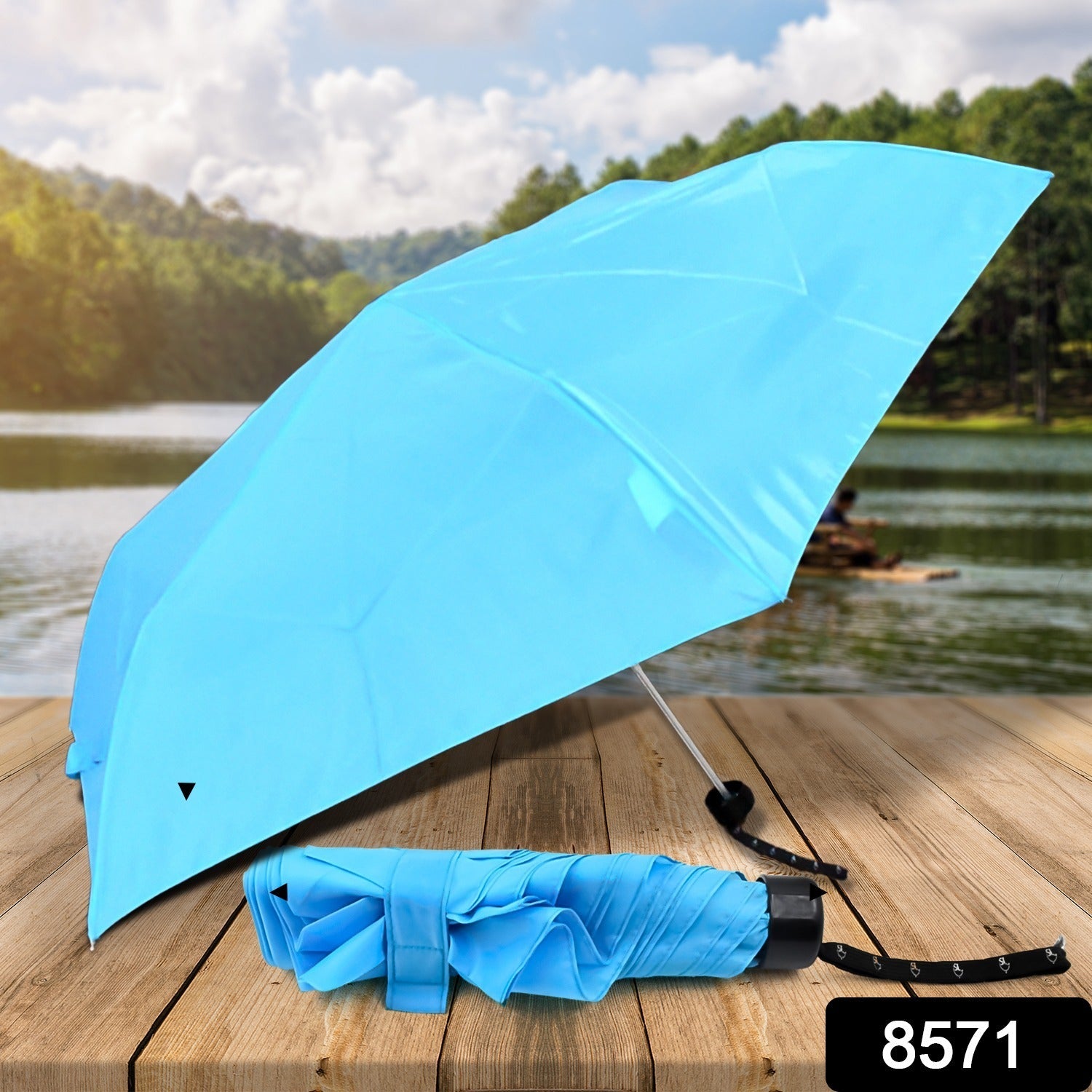 3-Fold Umbrella Summer Sun and Rain Protection Foldable Cute Umbrella || UV Protection Rain Sun Umbrella || Travel Accessories || Umbrella for Children, Girls, and Boys (1 Pc)