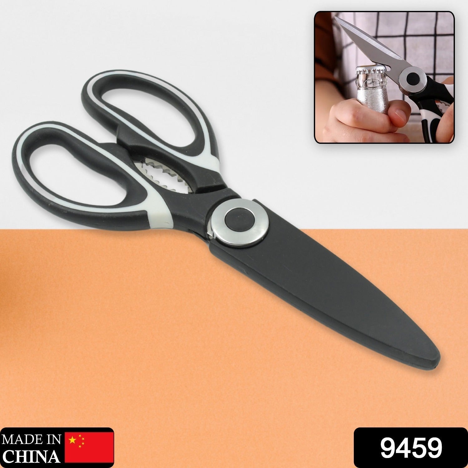 3-in-1 Kitchen Slicer & Scissor with Bottle Opener (1 Pc)